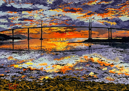 Sundown, Kessock Bridge A4 print