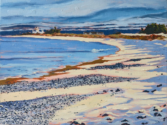Winter Snow, Rosemarkie Beach A4 print